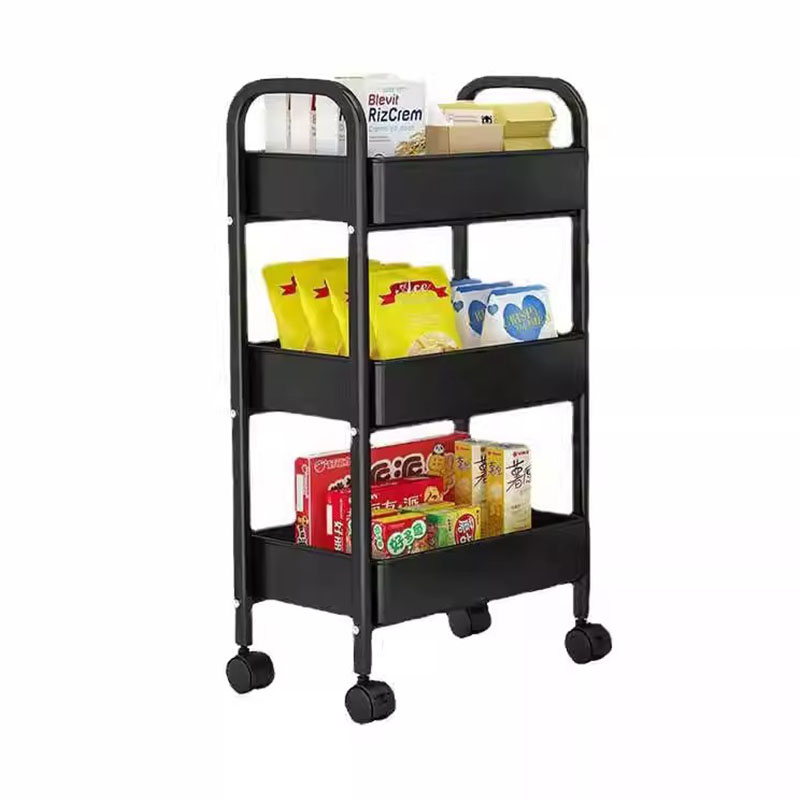 Podlahová multi-stupňová dvojitá rukoväť Mobile Trolley Poličky